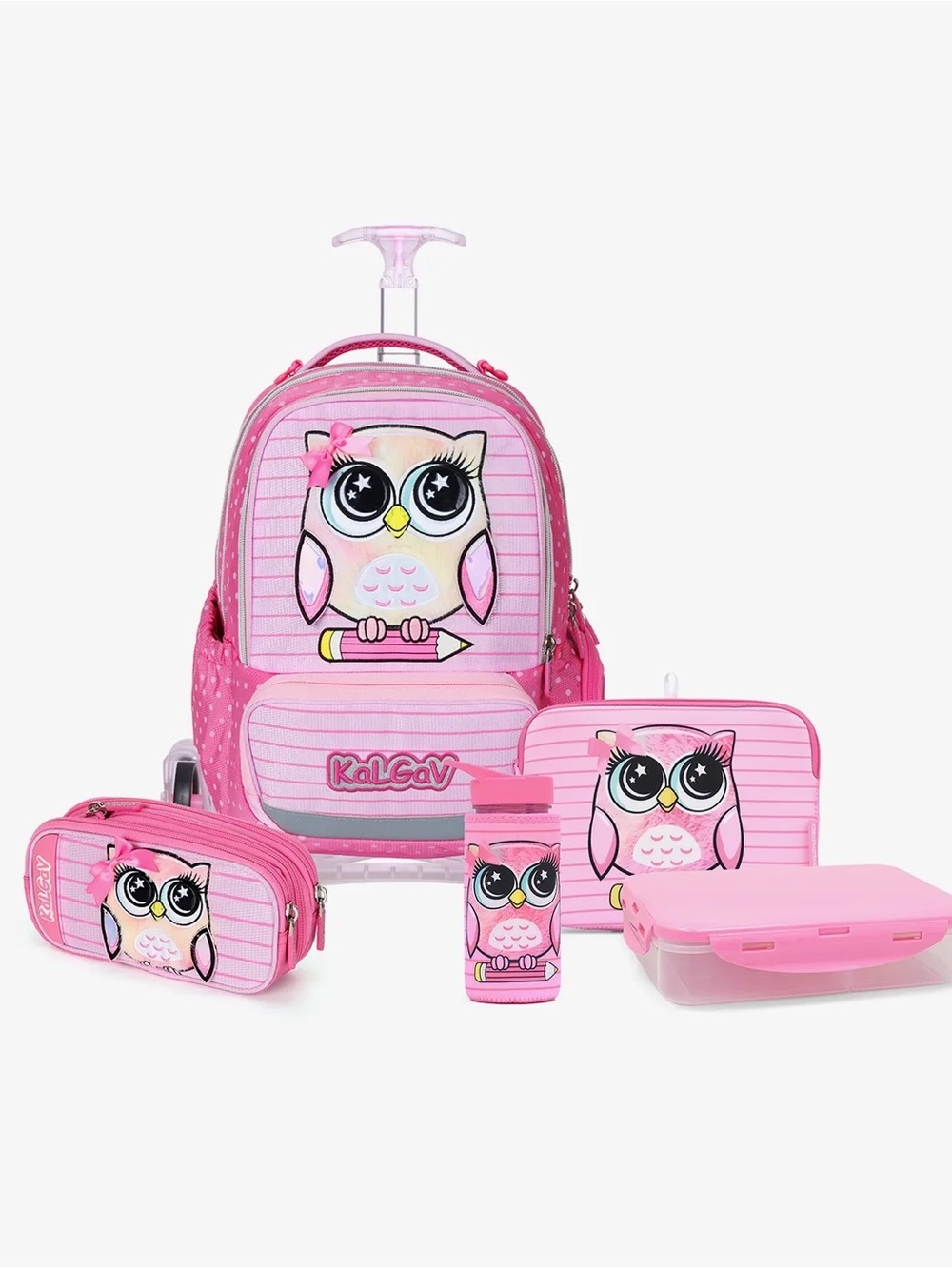 NEW Trolley Owl Pink Backpack Matching Set